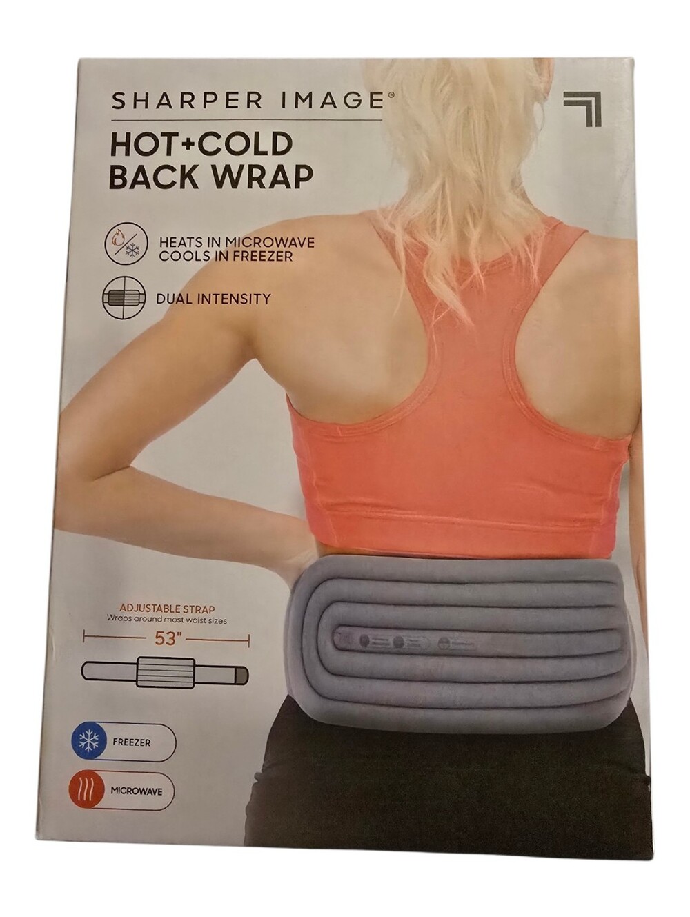 Sharper Image Hot+Cold Back Wrap Heats In Microwace Cools In Freezer Back Pain
